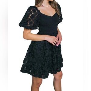 NWT Elegant Black Lace Dress